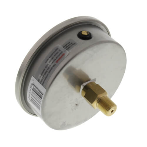 Main product image of 4" Stainless Steel Dual Scale Liquid Filled Gauge, 1/4" Back (0-160 PSI)