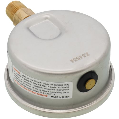 Main product image of 2-1/2" Stainless Steel Liquid Filled Gauge, 1/4" Bottom NPT w/ Brass Internals (0-15 PSI)