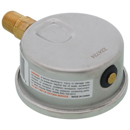Main product image of 2-1/2" Stainless Steel Liquid Filled Gauge, 1/4" Bottom NPT w/ Brass Internals (0-160 PSI)