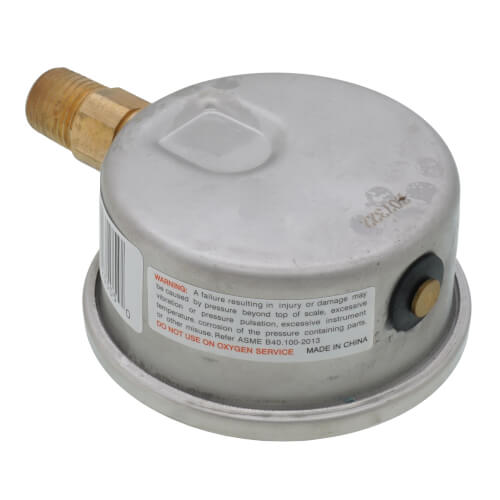 Main product image of 2-1/2" Stainless Steel Liquid Filled Gauge, 1/4" Bottom NPT w/ Brass Internals (0-600 PSI)