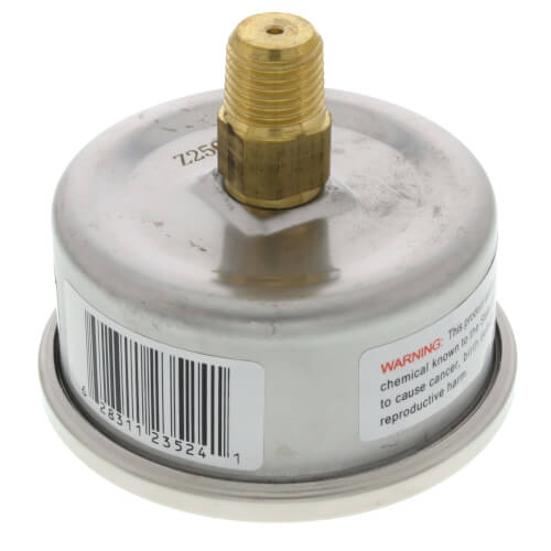 Main product image of 2-1/2" Stainless Steel Liquid Filled Gauge, 1/4" Back NPT w/ Brass Internals (0-30 PSI)