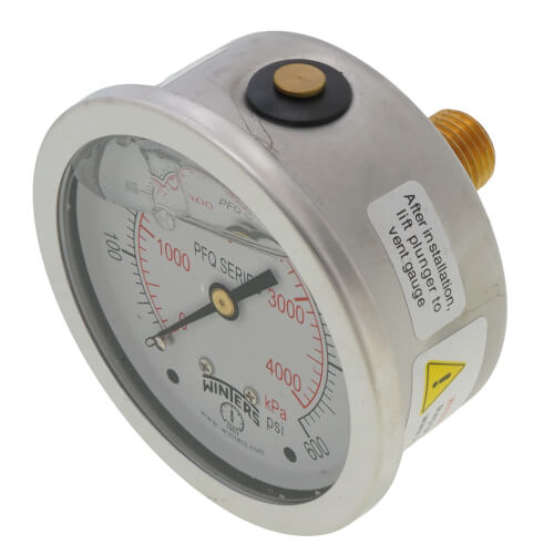 Main product image of 2-1/2" Stainless Steel Liquid Filled Gauge, 1/4" Back NPT w/ Brass Internals (0-600 PSI)