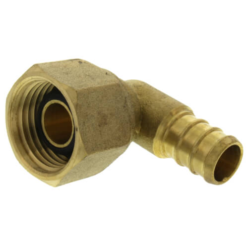 Main product image of 1/2" PEX x 1/2" FIP Swivel Elbow - Brass Nut (Lead Free)