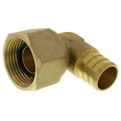 Main product image of 3/4" PEX x 3/4" FIP Swivel Elbow - Brass Nut (Lead Free)