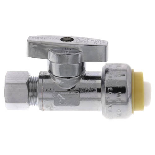 Main product image of 1/2" Push Fit x 3/8" Compression Straight Stop (Lead Free)
