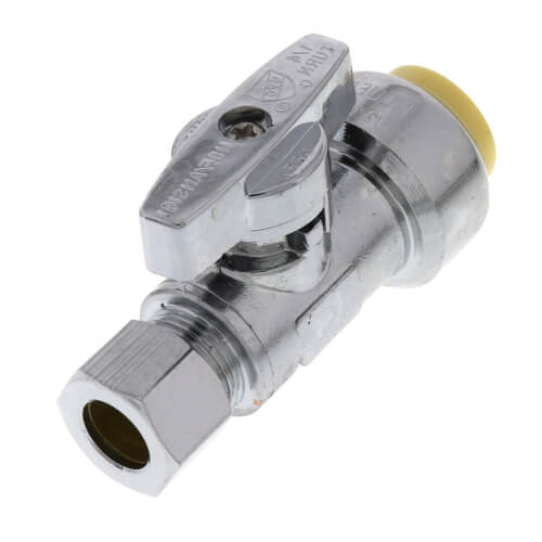 Main product image of 1/2" Push Fit x 3/8" Compression Straight Stop (Lead Free)