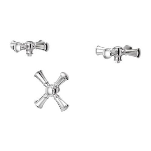 Main product image of Tisbury 3-Handle Tub Filler Cross Handle Kit (Polished Chrome), HHL-LG6-TBC