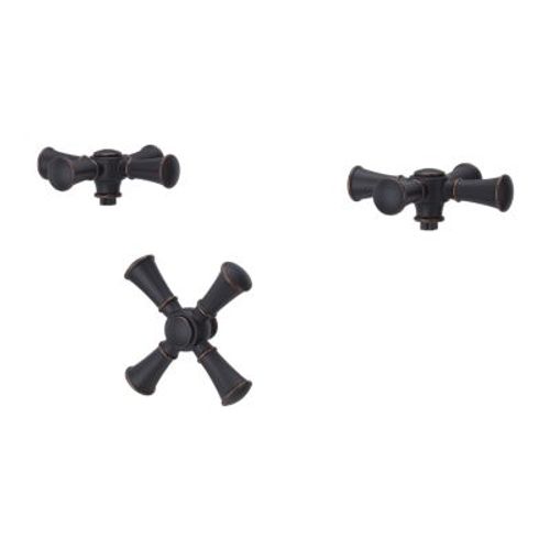 Main product image of Tisbury 3-Handle Tub Filler Cross Handle Kit (Tuscan Bronze), HHL-LG6-TBY