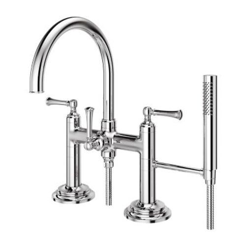 Main product image of Tisbury Deck Mount 2-Handle Tub Filler w/ Hand Shower (Polished Chrome), LG6-2TBC