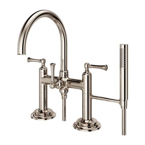 Main product image of Tisbury Deck Mount 2-Handle Tub Filler w/ Hand Shower (Polished Nickel), LG6-2TBD