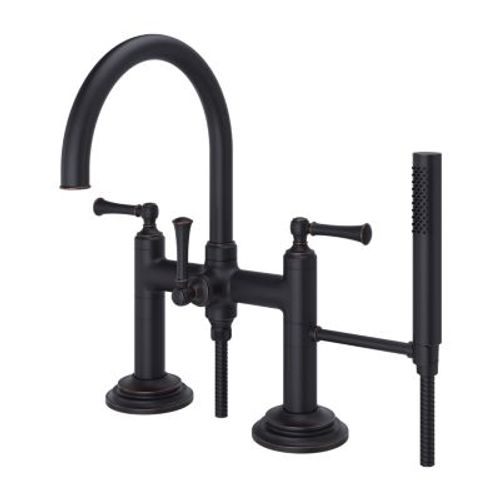 Main product image of Tisbury Deck Mount 2-Handle Tub Filler w/ Hand Shower (Tuscan Bronze), LG6-2TBY