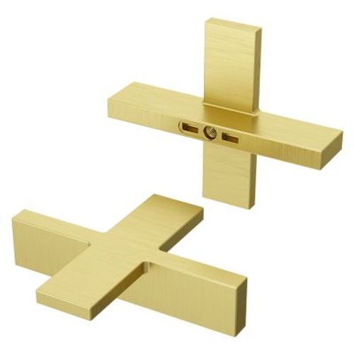 Main product image of Verve Cross Handle Kit for Widespread, Roman Tub and Thermostatic Shower (Brushed Gold), HHL-VRVXBG