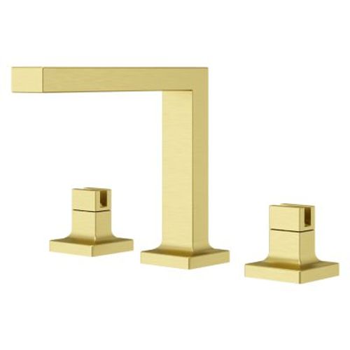 Main product image of Verve 2-Handle 8 in - 15" Widespread Bathroom Faucet without Handles with Square Spout (Brushed Gold), LG49-VRV2BG