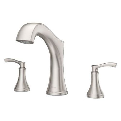 Main product image of Woodbury 2-Handle Roman Tub Trim in Spot Defense (Brushed Nickel), RT6-5WDGS