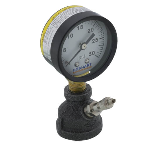 Main product image of Gas Test Manifold Coupling w/ Pressure Gauge & Snifter Valve (0-30 PSI)