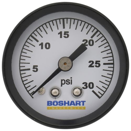 Main product image of 1-1/2" Liquid Filled Pressure Gauge w/ Center Back Mount (0-30 psi)
