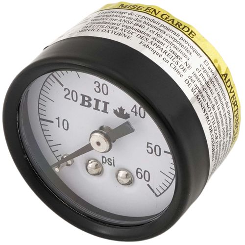 Main product image of 1-1/2" Liquid Filled Pressure Gauge w/ Center Back Mount (0-60 psi)