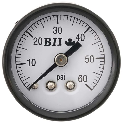 Main product image of 1-1/2" Liquid Filled Pressure Gauge w/ Center Back Mount (0-60 psi)