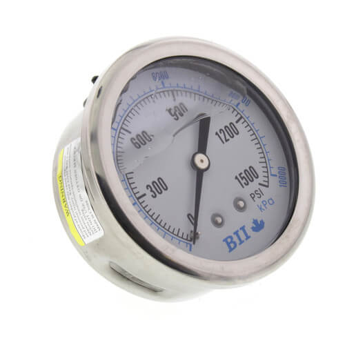 Main product image of Liquid Filled Pressure Gauge w/ 2-1/2" Dial (0-1500 psi)