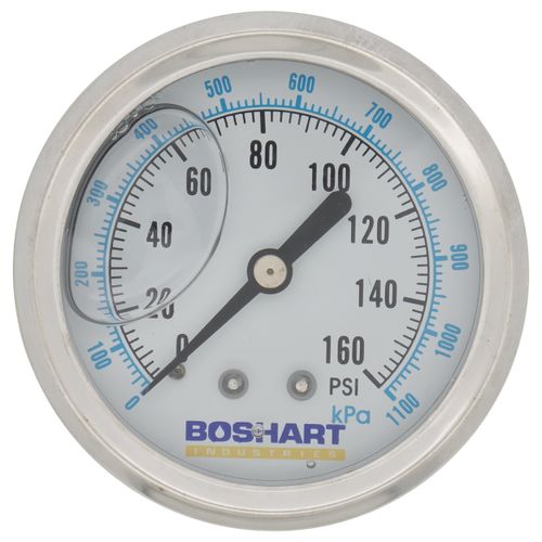 Main product image of 2-1/2" Liquid Filled Dial Pressure Gauge Lead Free (0-160 psi)