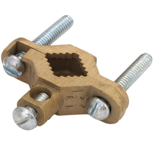 Main product image of Ground Clamp for 8, 6, 4 Bare Grounding Wire (Fits 1/2" to 1" Pipe)