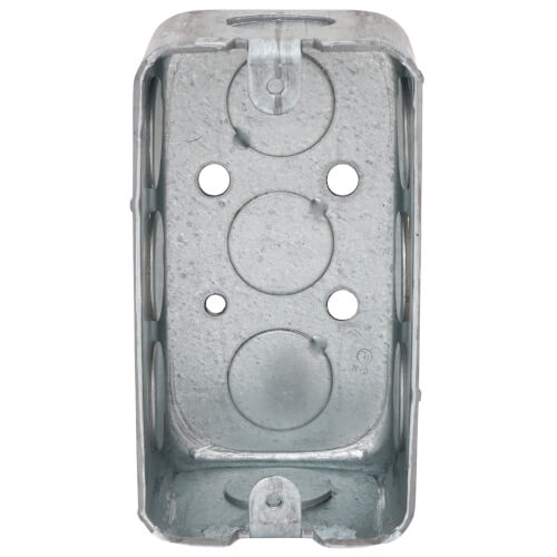 Main product image of 4" L x 2-1/8" W x 1-7/8" D Galvanized Steel Utility Box w/ 1/2" Knockout
