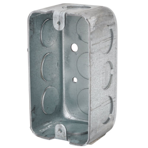 Main product image of 4" L x 2-1/8" W x 1-7/8" D Galvanized Steel Utility Box w/ 1/2" Knockout