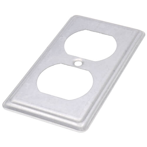 Main product image of Plated Steel Toggle Switch Duplex Receptacle Cover (2-11/32" Width x 4-1/4" Length)