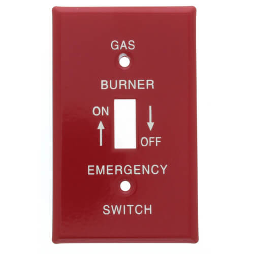 PI394 DiversiTech PI394 Red Emergency Gas Burner Cover Plate w