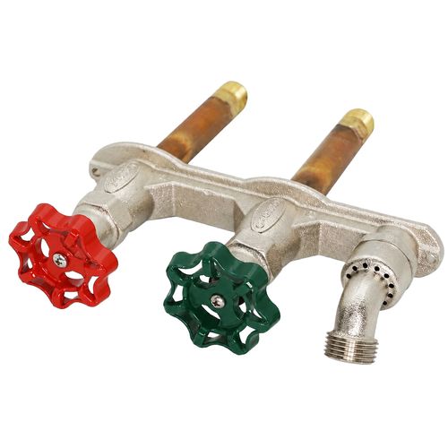 Main product image of C-108 Series Close Coupled, 1/2" MPT x 1/2" SWT Inlet Hot & Cold Anti-Siphon Adjustable Wall Faucet