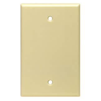 PJ13-GY - Leviton PJ13-GY - 1-Gang No Device Blank Wallplate, Box Mount ...