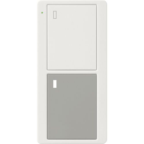 Main product image of 2-Button Pico Smart Remote, with Appliance Icons, PJ2-2B-GWG-L02, White/Gray