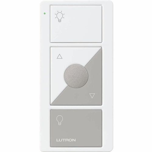 Main product image of Original 3-Button Pico Smart Remote with Raise/Lower and Preset, with Light Icons, White/Gray
