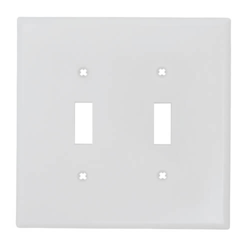 PJ2-W - Leviton PJ2-W - 2-Gang Wall Plate, Midway Size, Thermoplastic ...