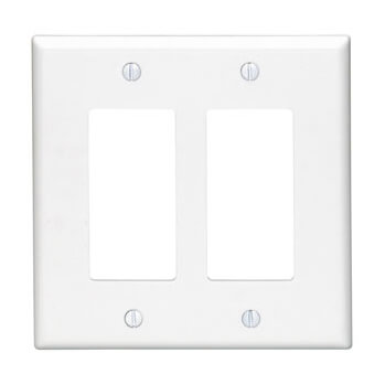 Main product image of 2-Gang Electrical Midway Wall Plate, Decora (Light Almond)