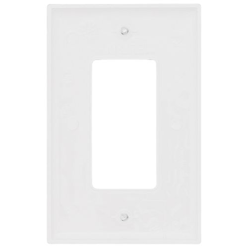 Main product image of 1-Gang Decorator & GFCI Wall Plate, Mid-Size, Polycarbonate - White