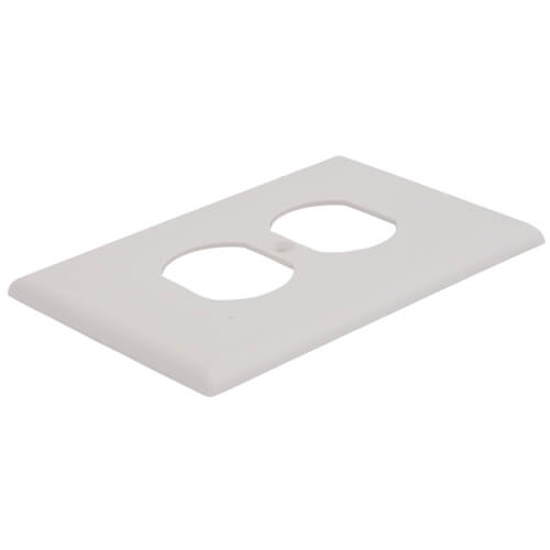 Main product image of 1-Gang Wall Plate, Midway Size, Thermoplastic Nylon, Duplex Receptacle (White)