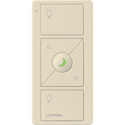 Main product image of Original 3-Button Pico Smart Remote w/ Night Light, Raise/Lower, Preset, w/ Light Icons, PJ2-3BRL-GLA-L01, Light Almond
