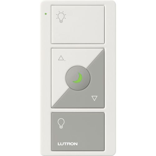 Main product image of Original 3-Button Pico Smart Remote w/ Night Light, Raise/Lower, Preset, w/ Light Icons, PJ2-3BRL-GWG-L01, White/Gray