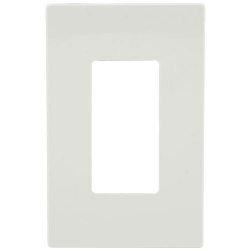 Main product image of 2-Gang Decorator Wall Plate, Screwless, Mid-Size, Polycarbonate - White