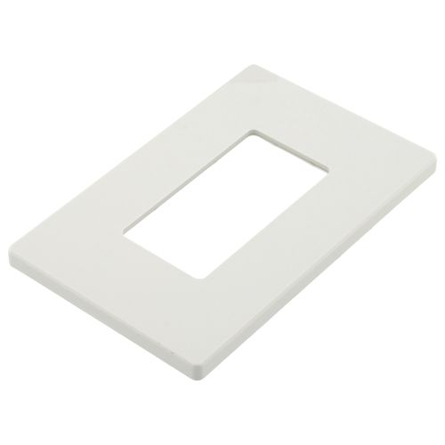 Main product image of 2-Gang Decorator Wall Plate, Screwless, Mid-Size, Polycarbonate - White
