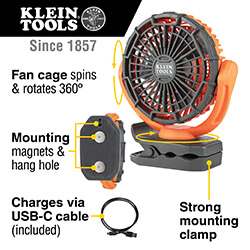 Main product image of Rechargeable Personal Jobsite Fan