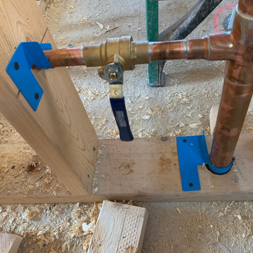 Main product image of 1-1/2" Back of Stud Hap Pipe Hanger Fits 1-1/2" PVC and 2" Copper Pipes