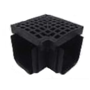 Main product image of 90-Degree Corner for Skinny Trench Channel Drain (Black)