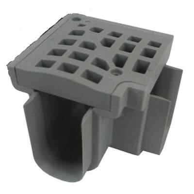 Main product image of 90-Degree Corner for Skinny Trench Channel Drain (Gray)