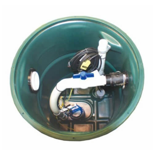 Main product image of Pre-Assembled Pump Basin Station w/ 2/5 HP Pump, Floats, Junction Box, Alarm Panel & Cover