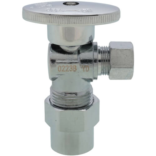 Main product image of 1/2" Nom CPVC x 3/8" OD Comp. 1/4 Turn Angle Stop, Lead Free (Chrome)