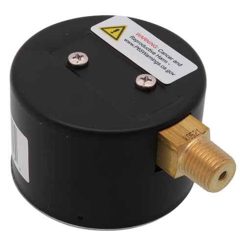 Main product image of 2-1/2" PLP Steel Low Pressure Gauge, 1/4" Bottom NPT w/ Brass Internals (0-100"WC)