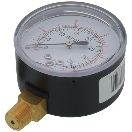 Main product image of 2-1/2" PLP Steel Low Pressure Gauge, 1/4" Bottom NPT w/ Brass Internals (0-5 PSI)