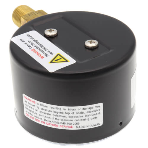 Main product image of 2-1/2" PLP Steel Low Pressure Gauge, 1/4" Bottom NPT w/ Brass Internals (0-10 PSI)
